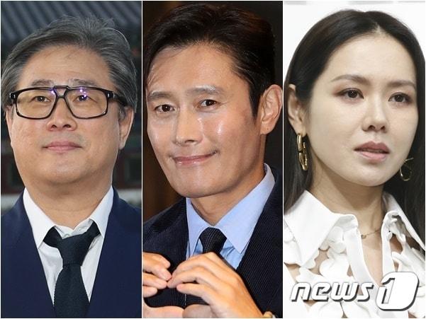 본문 이미지 - 박찬욱 감독, 이병헌, 손예진(왼쪽부터) / 뉴스1 DB