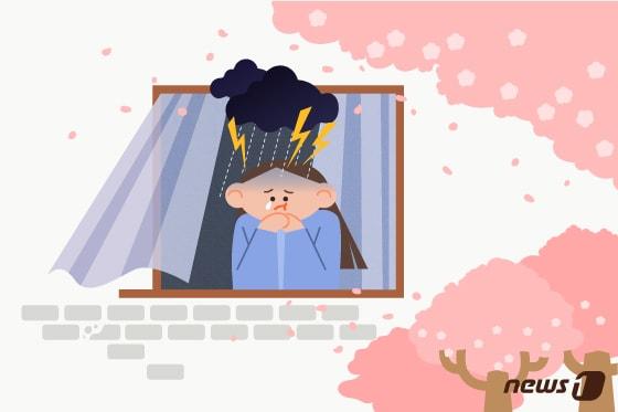 본문 이미지 - 만물이 깨어나는 봄, 누군가에겐 '춘래불사춘'(봄이 와도 봄 같지 않다)이라고 불릴 만큼 잔인한 시기다. 특히 봄은 자살률이 가장 높은 계절로, 우울증에 대한 관심과 조기 개입이 어느 때보다 중요하다. 전문가들은 마음에 일어나는 작은 증상도 지나치지 말아야 한다고 강조한다. ⓒ 뉴스1 김지영 디자이너
