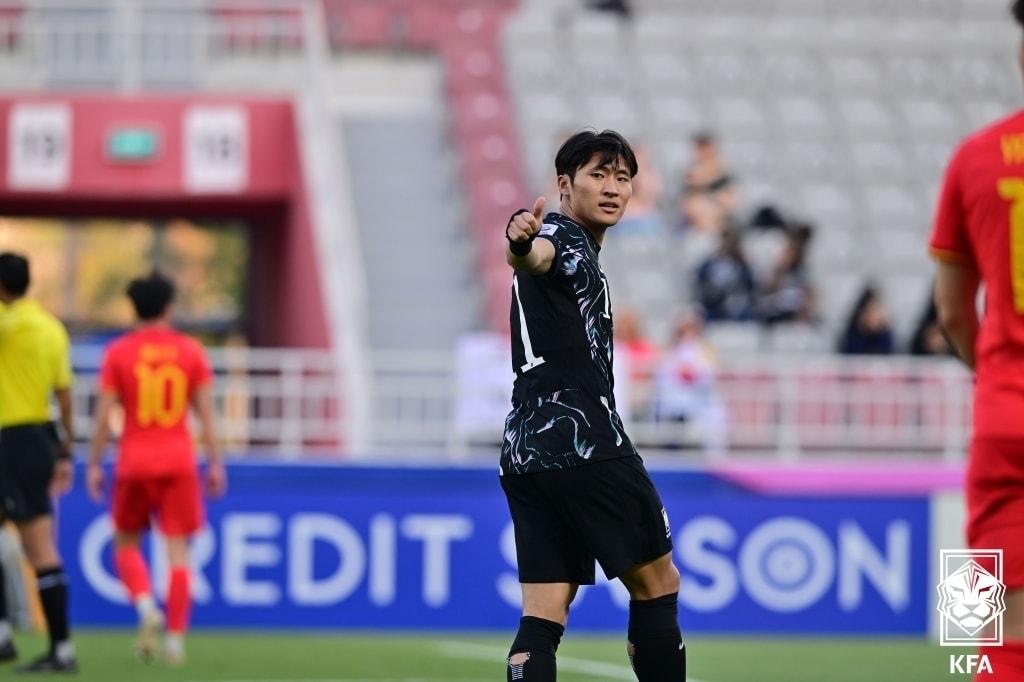 본문 이미지 - 미네소타에서 활약 중인 정상빈이 스웨덴 명문 말뫼FF의 레이더망에 포착됐다. (대한축구협회 제공) 2024.4.20/뉴스1