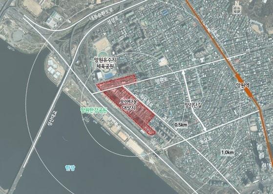 본문 이미지 - 망원동 모아타운 위치도(서울시 제공).