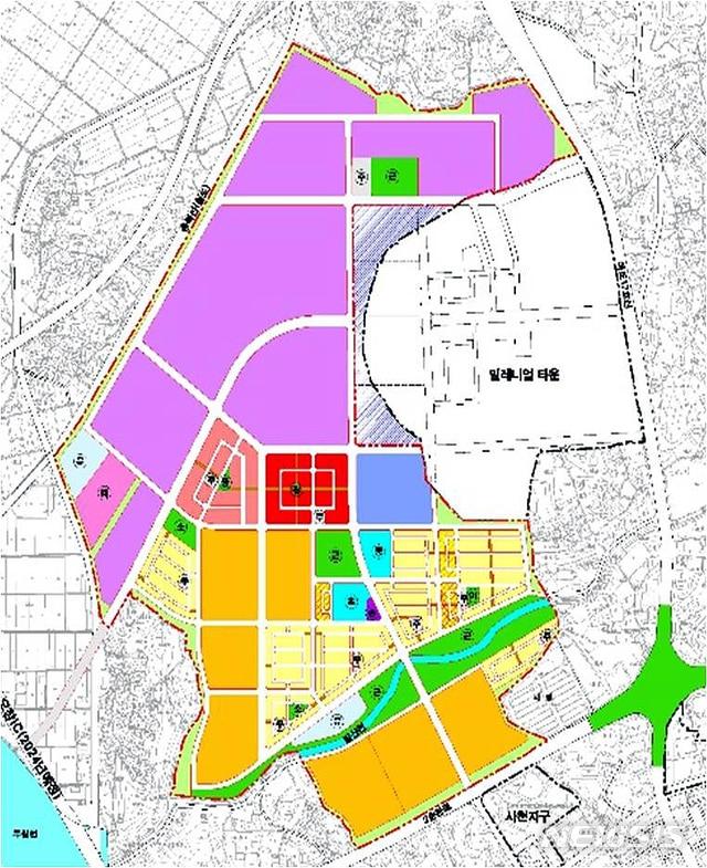 본문 이미지 - 청주 넥스트폴리스 산업단지 계획도 원안.