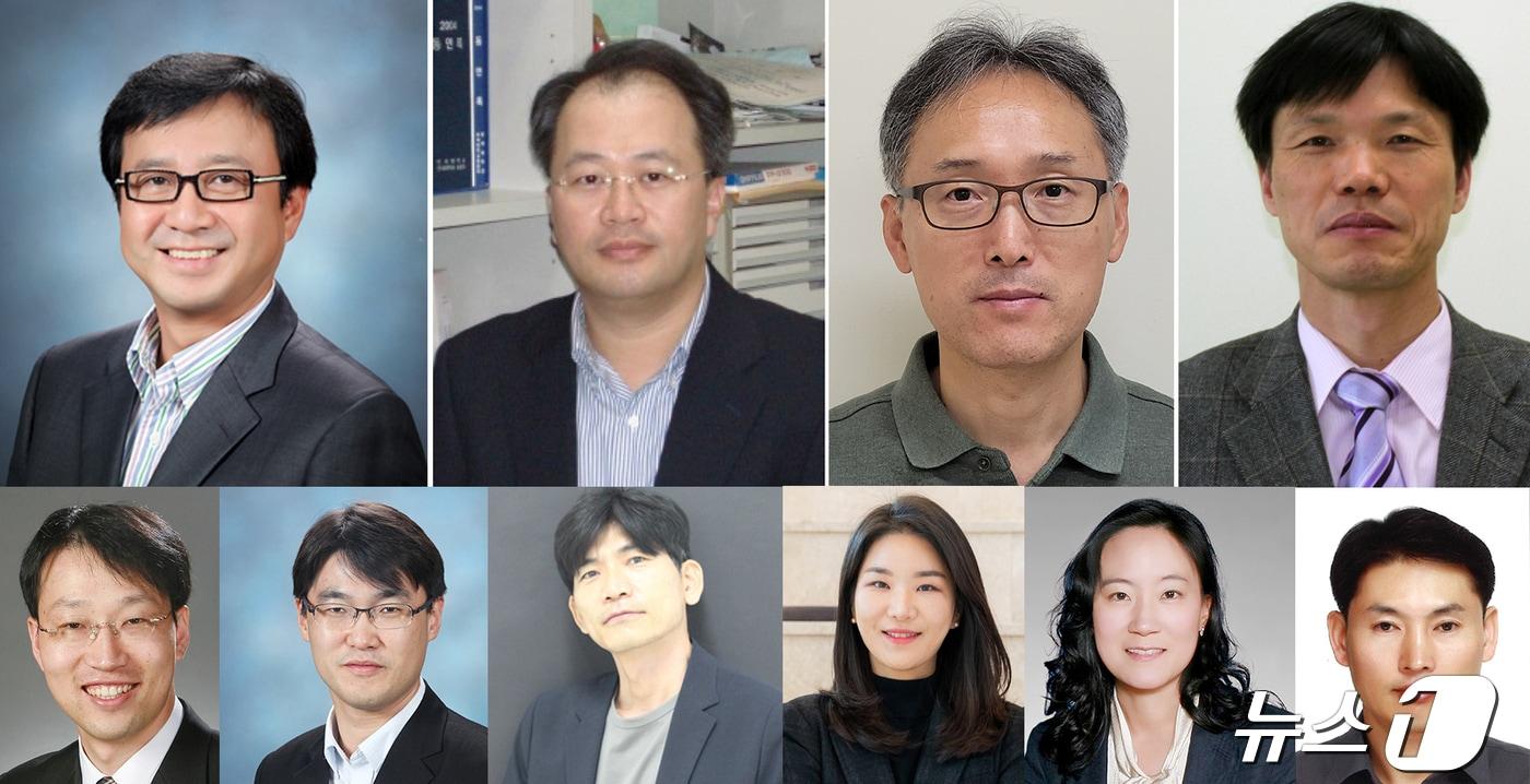 김동유·박승철·안효성·석희용 교수, 정종철 팀원, 송미령·이은지·조영달·윤명한·이재영 교수(상단 왼쪽부터 시계방향)(지스트 제공)/뉴스1   