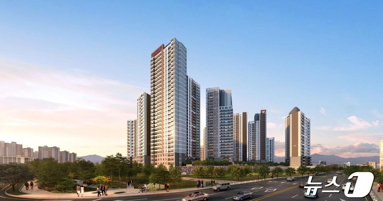 본문 이미지 - 전북자치도 김제시 검산동에 '김제 검산 예다음' 648세대가 들어선다.(사진은 투시도). 2024.4.24/뉴스1