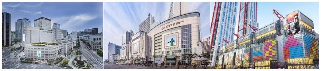 본문 이미지 - 신세계백화점 본점·롯데백화점 본점·더현대서울 전경(각사 제공)