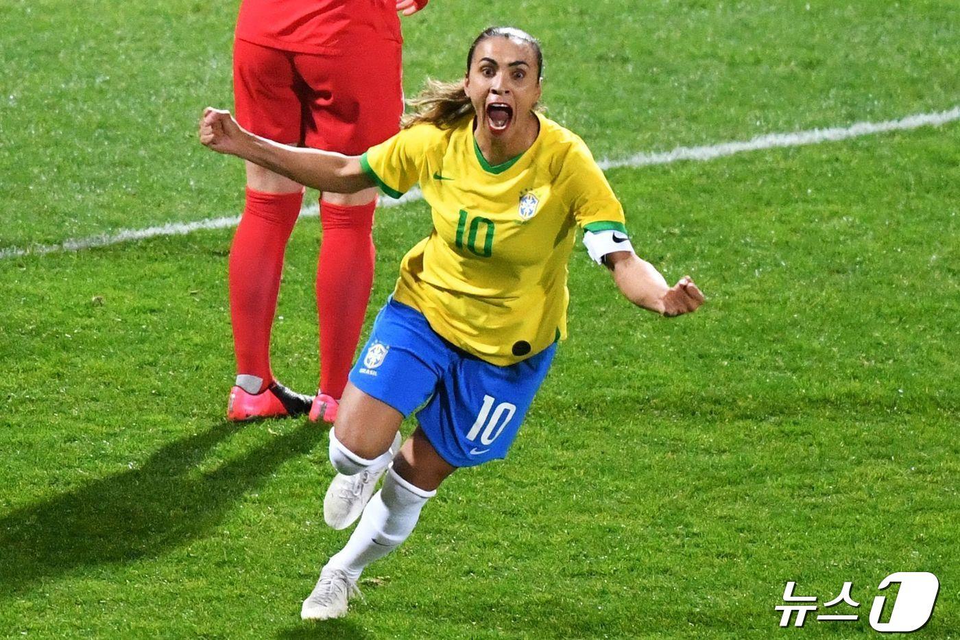 브라질 출신의 공격수 마르타가 국가대표 은퇴 의사를 밝혔다. ⓒ AFP=뉴스1