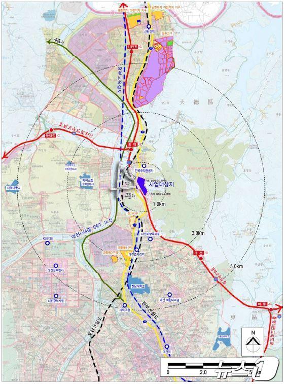 본문 이미지 - 대전 연축도시개발사업 위치도. (대덕구 제공) /뉴스1