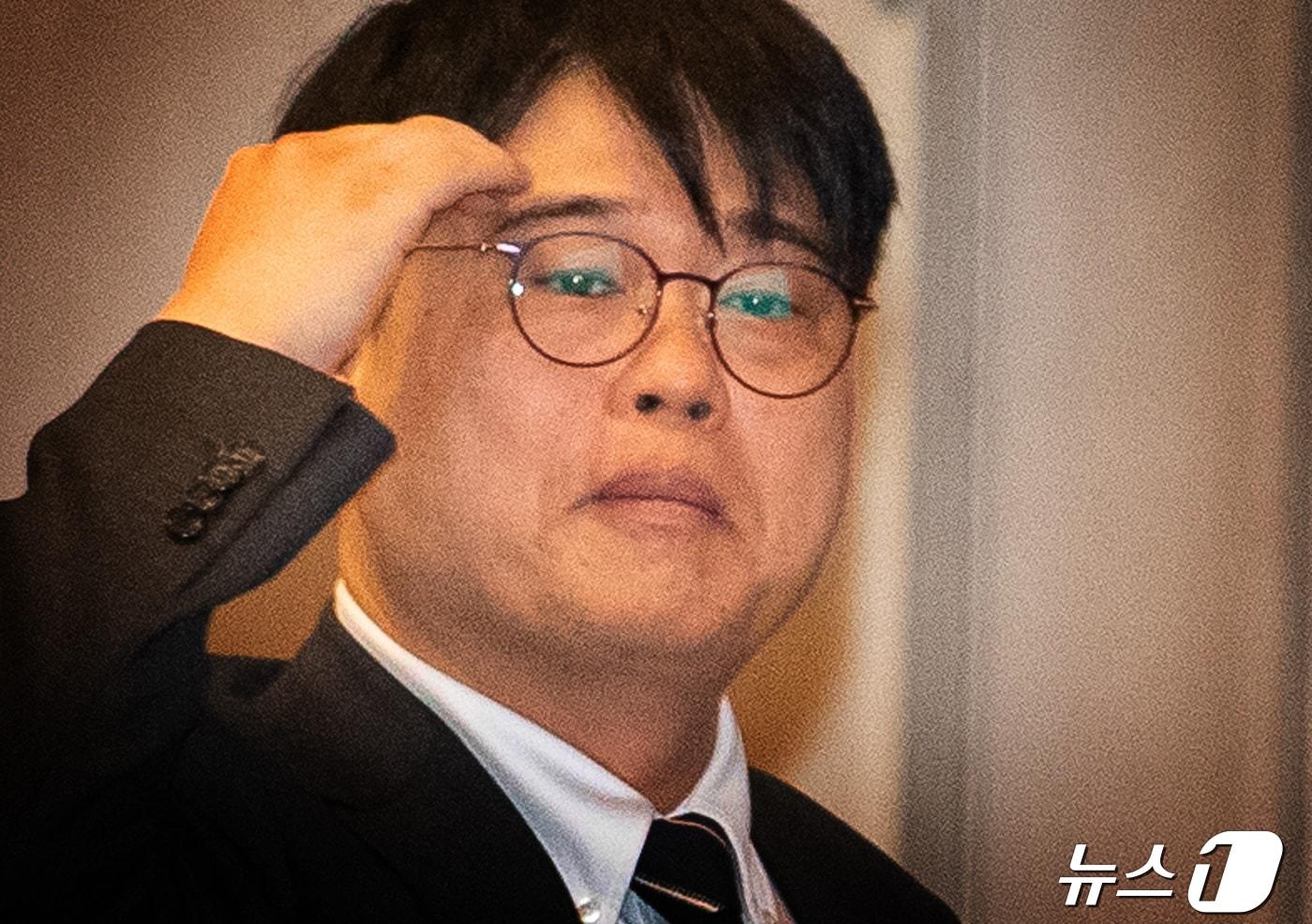 본문 이미지 - 임현택 대한의사협회장 당선인이 28일 서울 서초구 더케이호텔에서 열린 대한의사협회 제76차 정기대의원총회에 참석하고 있다. 2024.4.28/뉴스1 ⓒ News1 유승관 기자