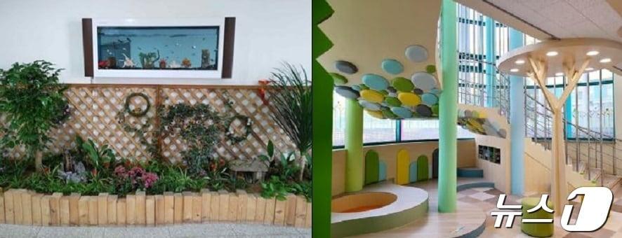 본문 이미지 - '틈새공간 키우기 사업'으로 학교 내 자투리 공간이 실내 정원 등으로 활용되고 있는 모습. (서울시교육청 제공)