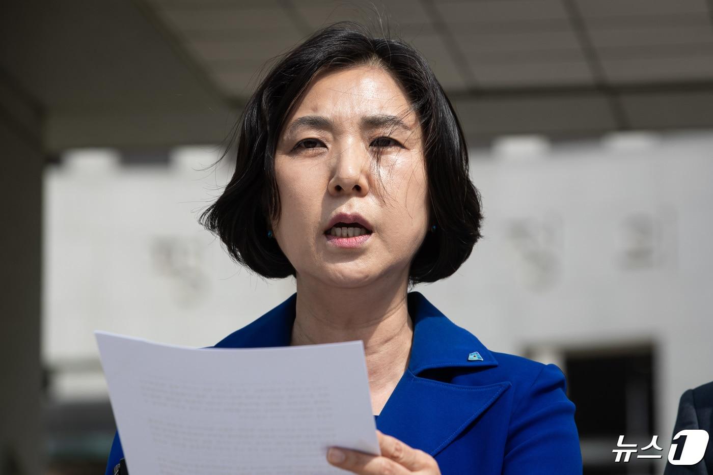 제22대 국회의원선거 인천 동구미추홀구(을) 남영희 전 더불어민주당 후보. 2024.4.29/뉴스1 ⓒ News1 유승관 기자