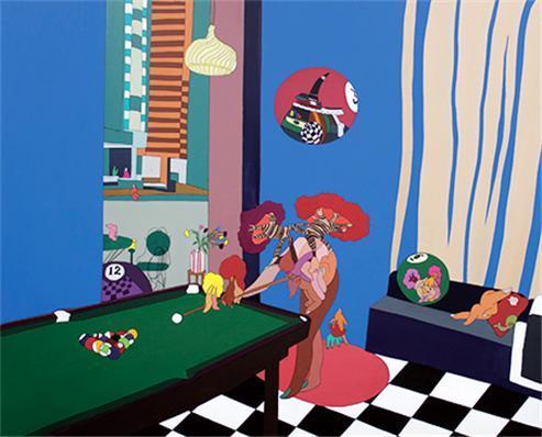 본문 이미지 -  정아씨 작 / 내 심장이 손톱만큼 자랐다(at home) / Acrylic & Ink on Canvas / 2024