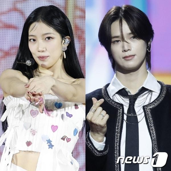 본문 이미지 - 르세라핌 카즈하(왼쪽), 앤팀 케이/뉴스1 DB