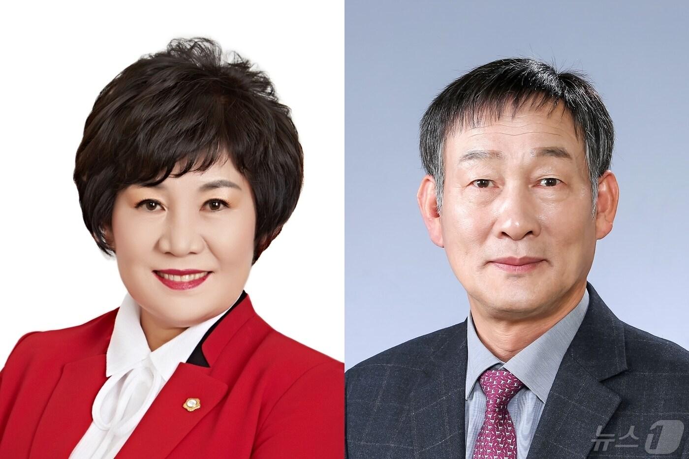 본문 이미지 - 제천시의회 이정임(왼쪽)·박영기 의원.2024.5.1/뉴스1