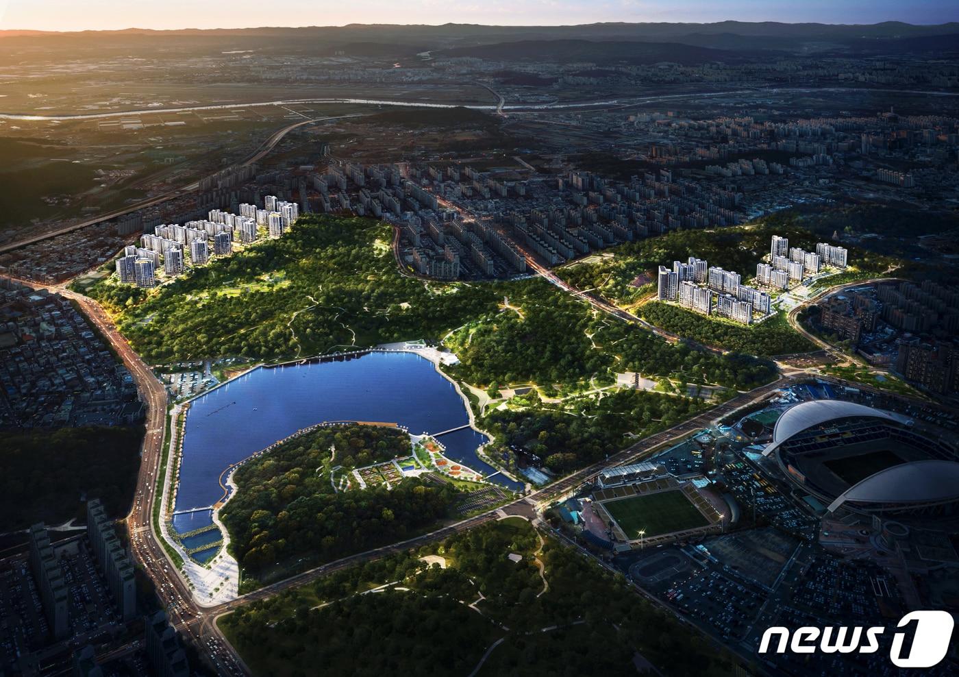 광주 중앙공원 롯데캐슬 시그니처 조감도.(롯데건설 제공)2024.4.4/뉴스1 