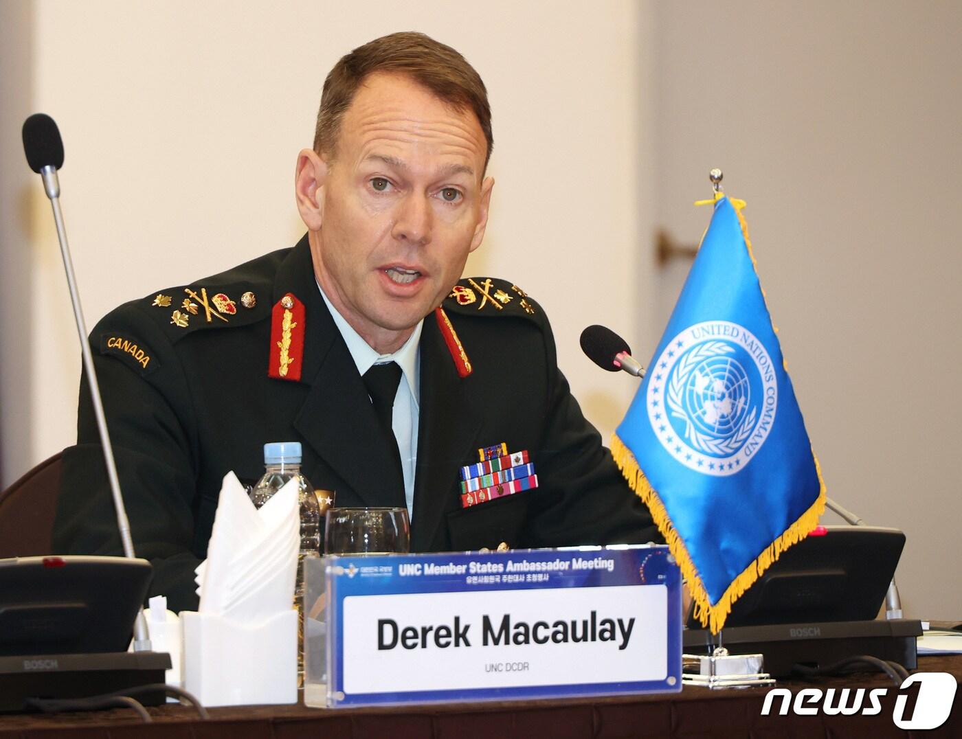 본문 이미지 - 데릭 매콜리 주한유엔군사령부 부사령관. 2024.4.5/뉴스1 ⓒ News1 사진공동취재단