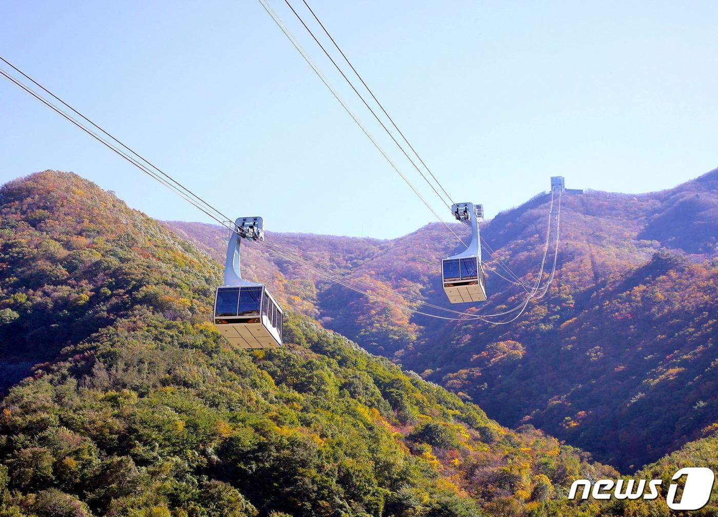 본문 이미지 - 밀양 영남알프스얼음골케이블카.(밀양시 제공)