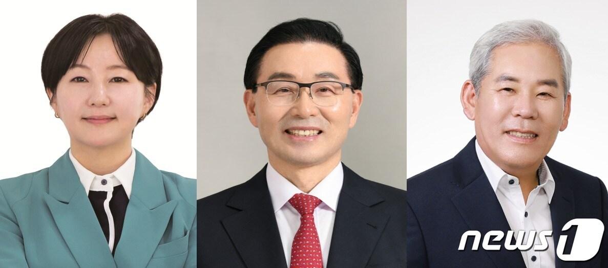 본문 이미지 - 왼쪽부터 사천남해하동 더불어민주당 제윤경, 국민의힘 서천호, 무소속 최상화 후보.(중앙선거관리위원회 제공)