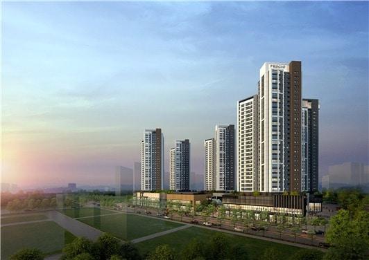 본문 이미지 - '감일 푸르지오 마크베르' 투시도(대우건설).