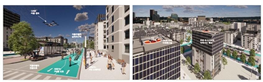본문 이미지 - 스마트 기술, 서비스의 접목을 고려한 도시 공간 변화.&#40;건축공간연구원 제공&#41;