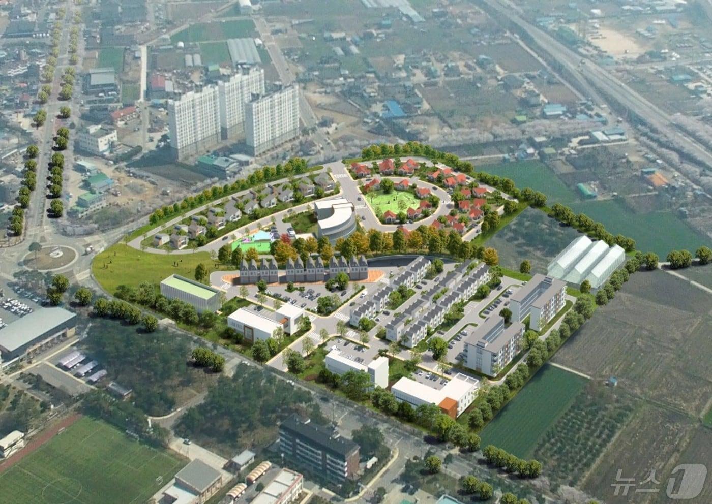 전남 구례군 구례읍 봉서리에 들어설 '구례산에마을' 조감도.(구례군 제공)2024.5.10/뉴스1