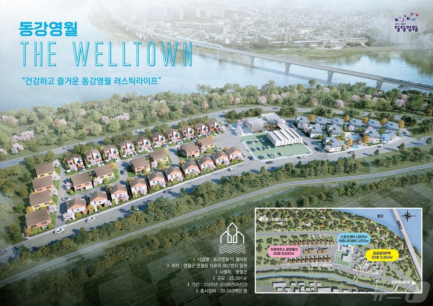 강원 영월군 지역활력타운인 '동강영월 더 웰타운' 조감도. (영월군 제공) 2024.5.11/뉴스1