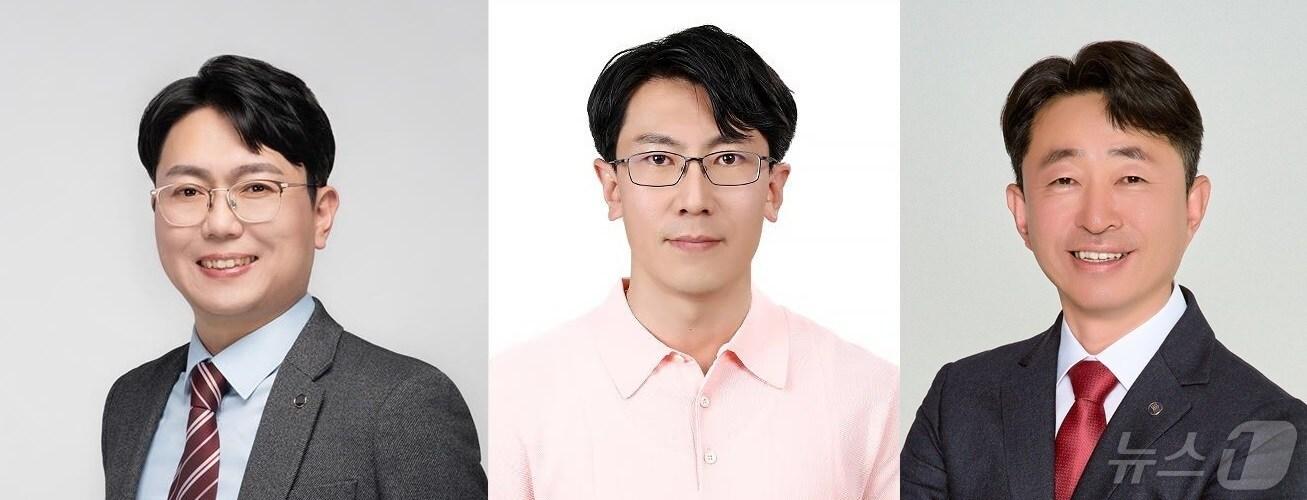 본문 이미지 - 제39대 한국교총 회장 선거 후보자. 왼쪽부 박정현 인천 부원여중 교사, 손덕제 울산 농소중 교감, 조대연 고려대 사범대학 교수. (한국교총 제공)