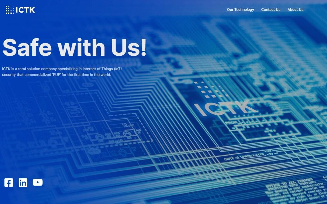 본문 이미지 - 아이씨티케이 홈페이지 갈무리.