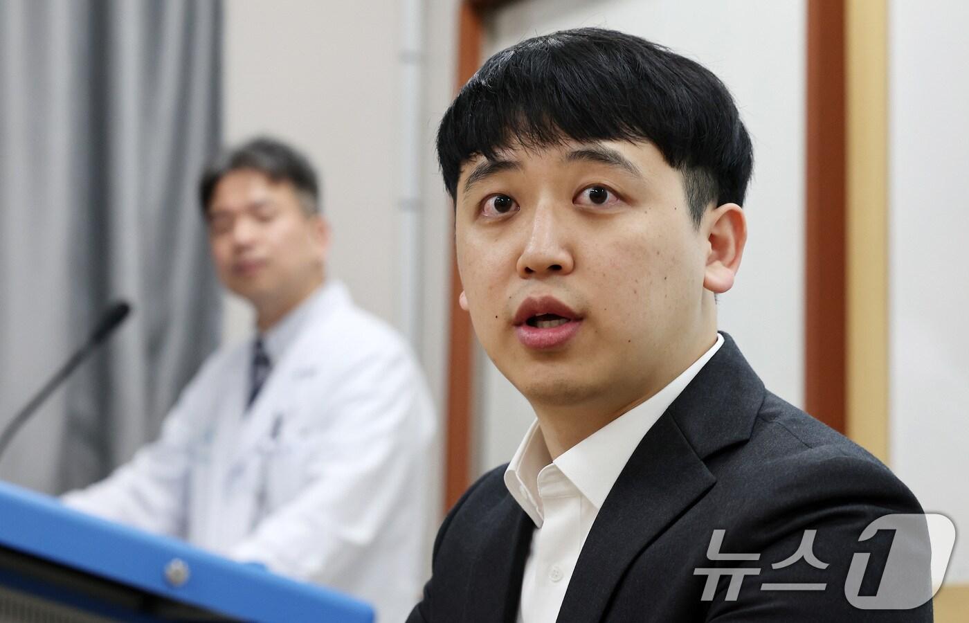 한성존 대한전공의협의회&#40;대전협&#41; 신임 비상대책위원장. 2024.5.18/뉴스1 ⓒ News1 김성진 기자