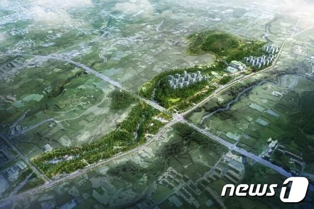 본문 이미지 - 제주 오등봉공원 민간특례사업 조감도.(호반건설 제공)/뉴스1 DB