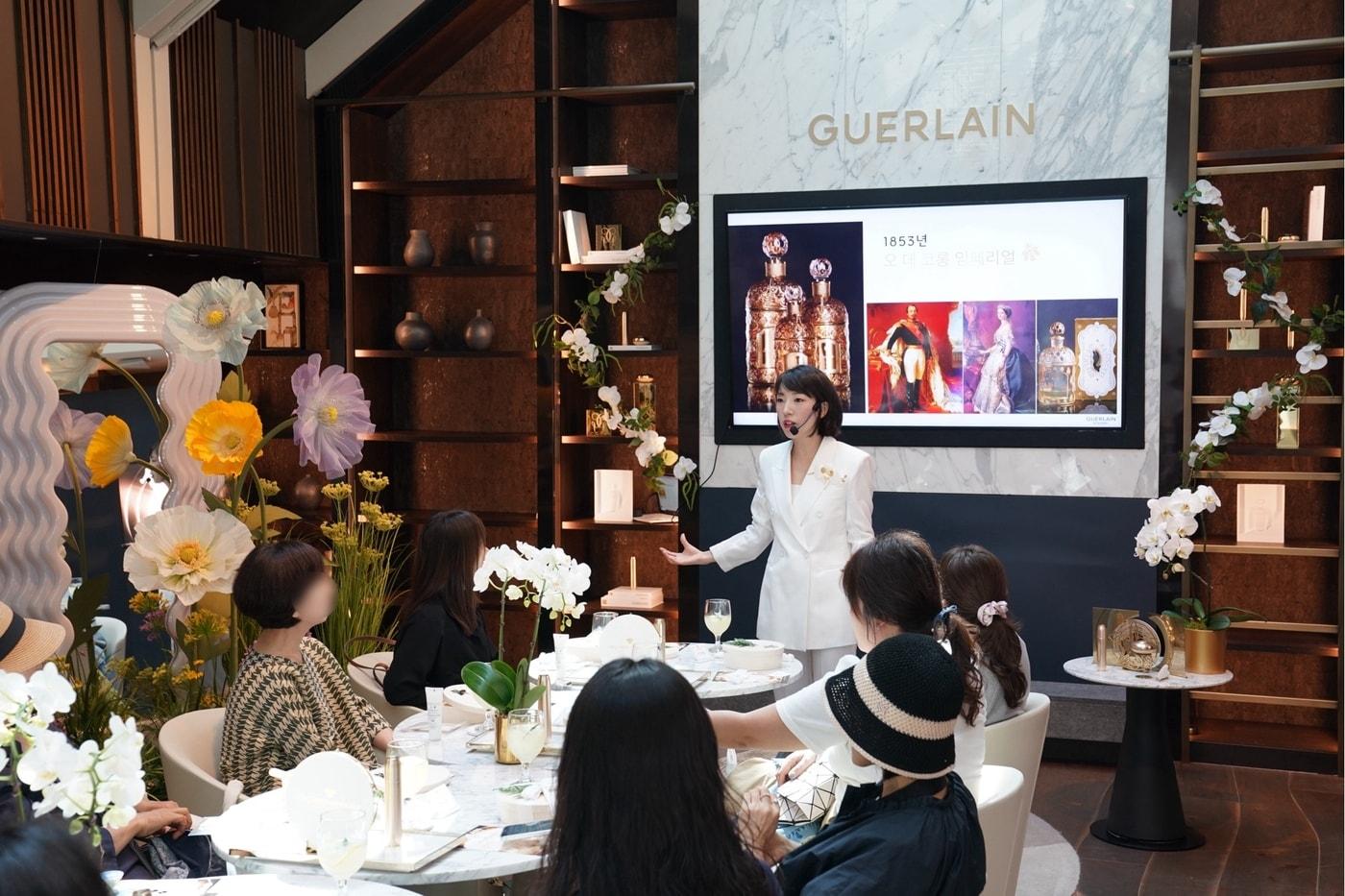 롯데면세점 명동본점 '스타라운지'에서 열린 겔랑 뷰티 클래스(롯데면세점 제공)