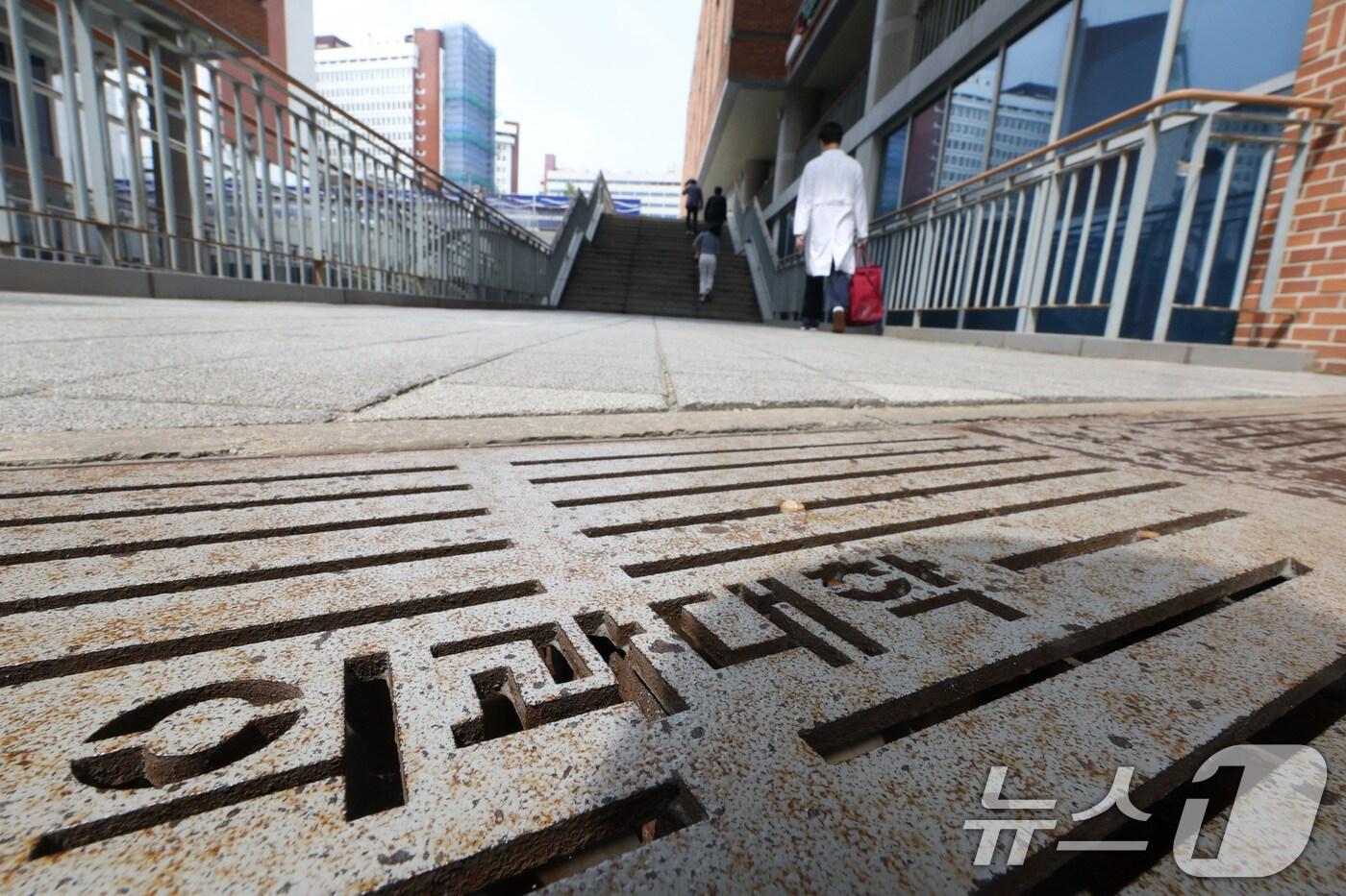 본문 이미지 -  24일 서울의 한 대학 의과대학의 모습. 2024.5.24/뉴스1 ⓒ News1 신웅수 기자