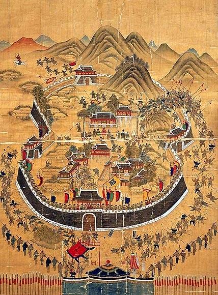 본문 이미지 - 동래부 순절도. (출처: 변박, 채색그림(1760), Wikimedia Commons, Public Domain)