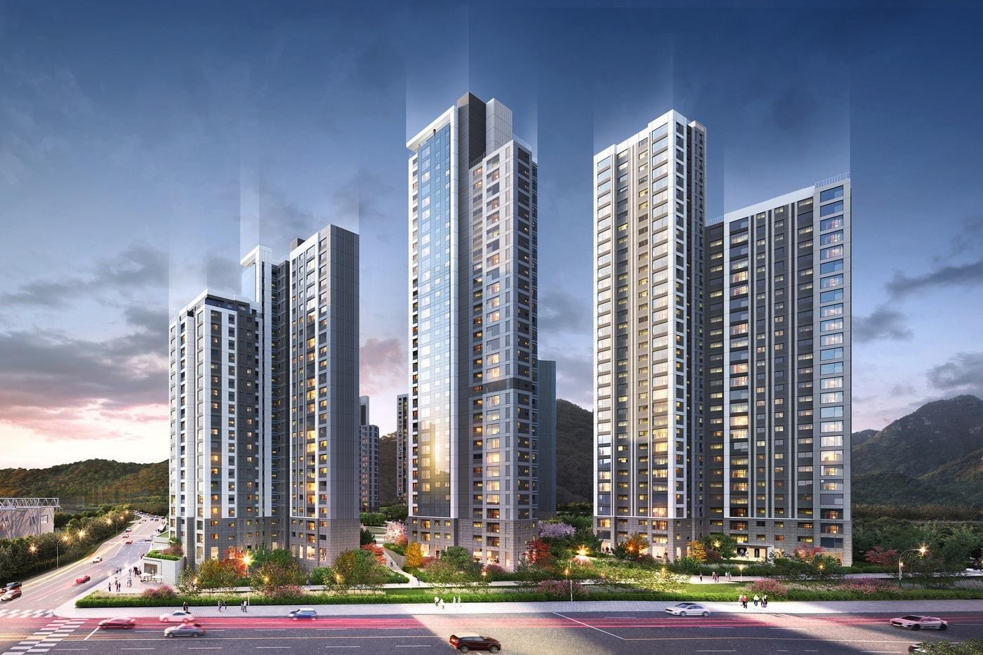  안양 종합운동장 북측 재개발 정비사업 투시도. /롯데건설 제공