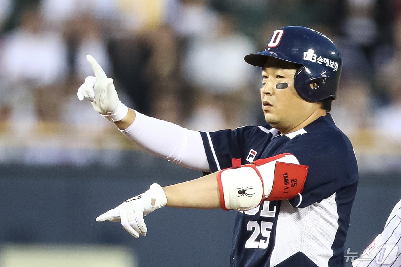 포수로는 역대 4번째로 250홈런 고지를 밟은 두산 양의지. /뉴스1 DB ⓒ News1 유승관 기자