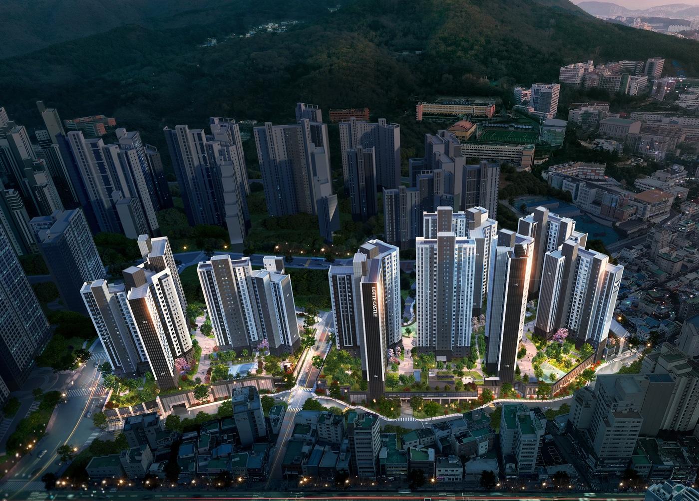 본문 이미지 - 양정 롯데캐슬 프론티엘 조감도. /롯데건설 제공 