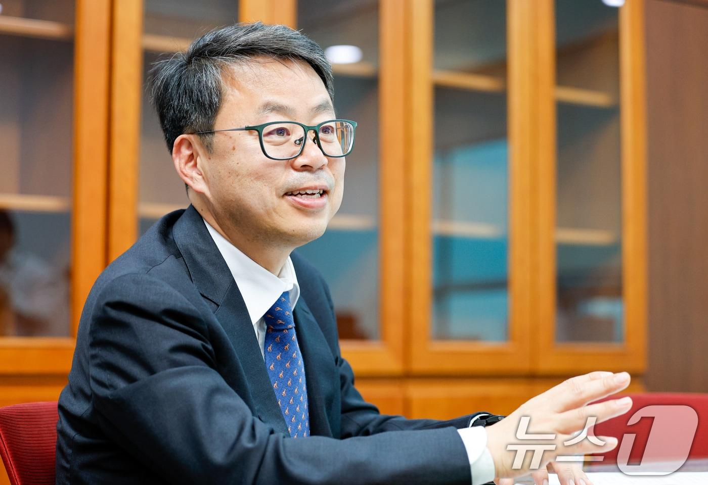 박홍배 더불어민주당 의원이 31일 서울 여의도 국회의원회관에서 뉴스1과 인터뷰를 하고 있다. 2024.5.31/뉴스1 ⓒ News1 안은나 기자