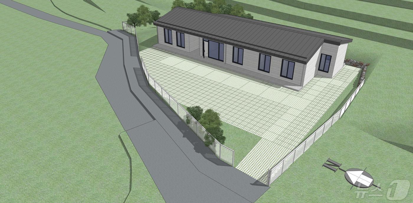  영동군 심천면 9남매 가정 주택 조감도.(개발공사제공)