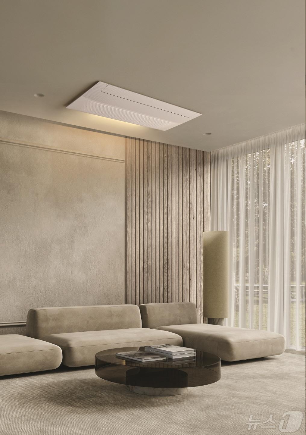 본문 이미지 - 비스포크 AI 무풍 시스템에어컨 인피니트 라인이 설치된 모습. (삼성전자 제공) 