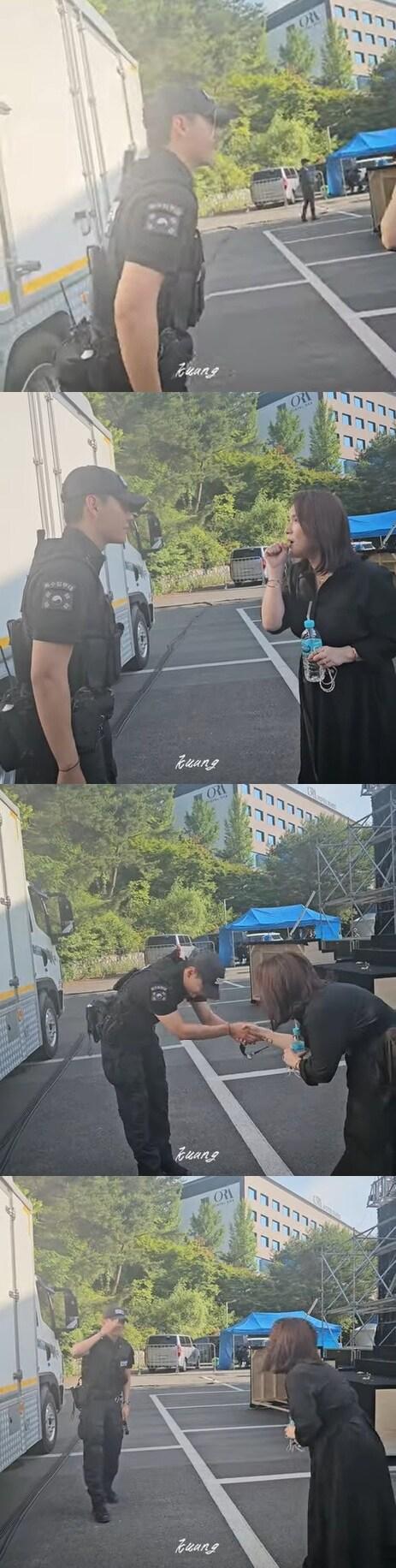 본문 이미지 - 방탄소년단 뷔와 빅마마 이지영(이지영 유튜브 영상 갈무리)