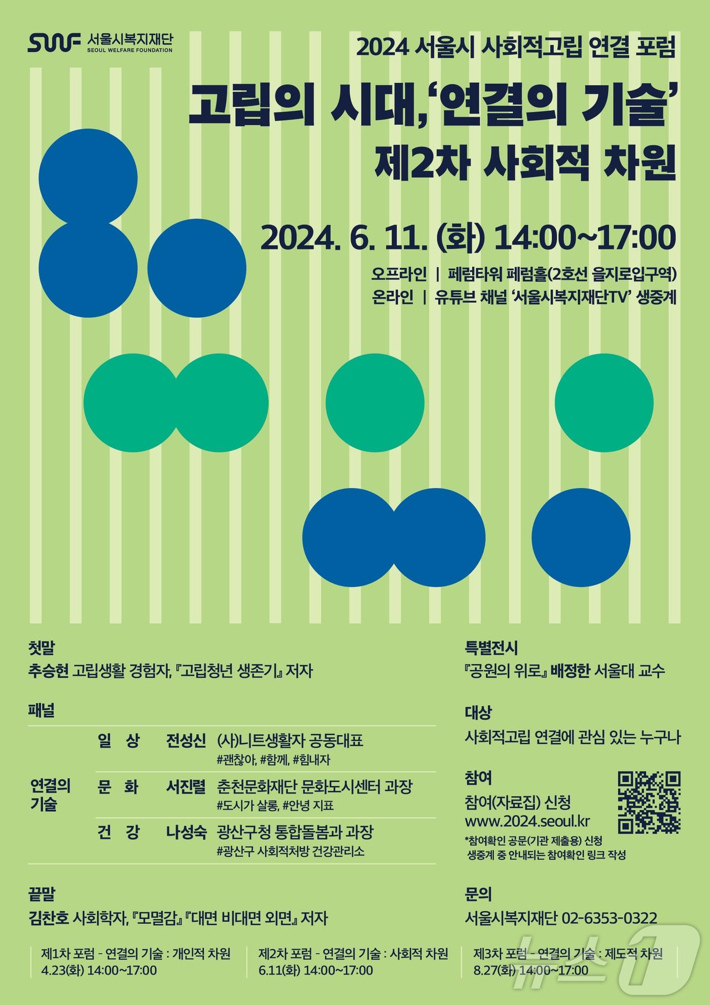 본문 이미지 - 제2차 서울시 사회적고립 연결포럼 포스터. 