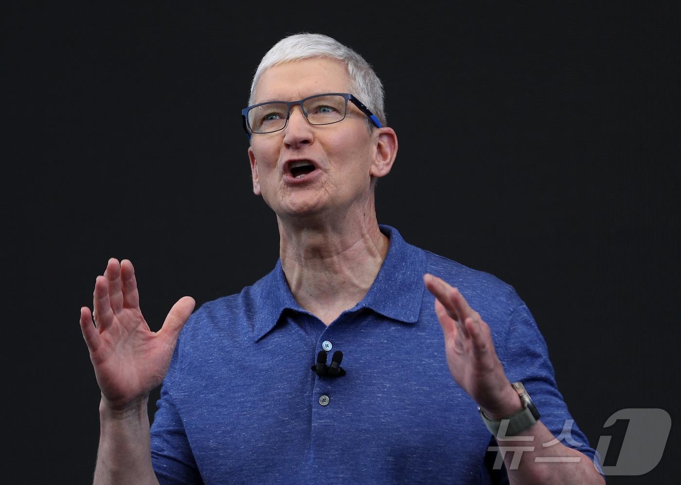 팀 쿡 애플 CEO&#40;최고경영자&#41;. 2024.06.12 ⓒ AFP=뉴스1 ⓒ News1 우동명 기자