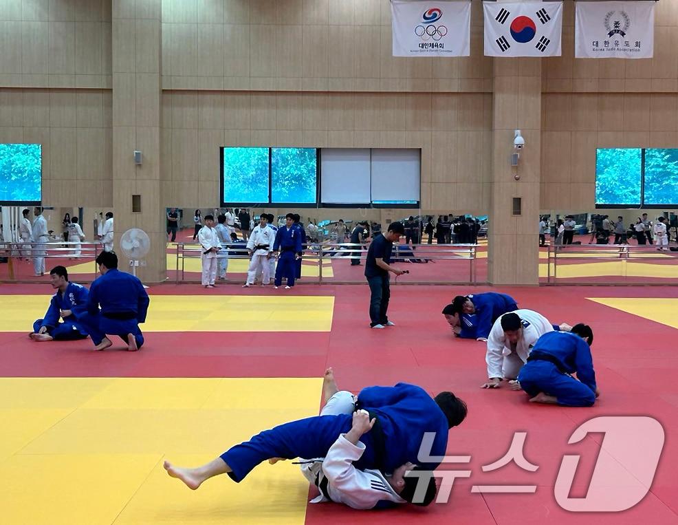 본문 이미지 - 2024 파리하계올림픽에 참가하는 유도 국가대표 선수단. /뉴스1 ⓒ News1 문대현 기자