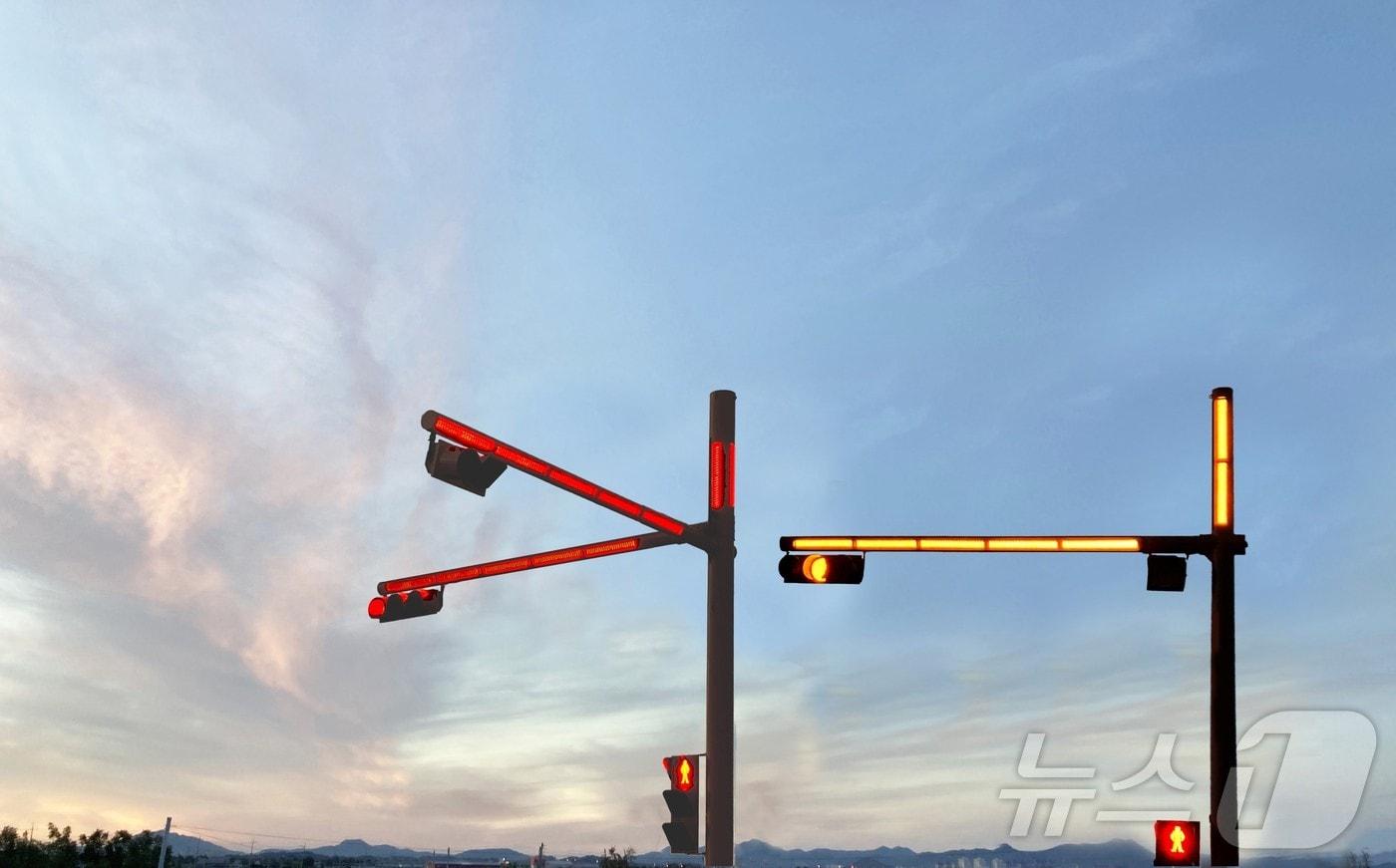 전북테크노파크 벤처지원동 입주기업인 ㈜트레시스가 개발한 '차량신호등 보조장치'가 경찰청 표준규격으로 제정됐다.(전북TP 제공)