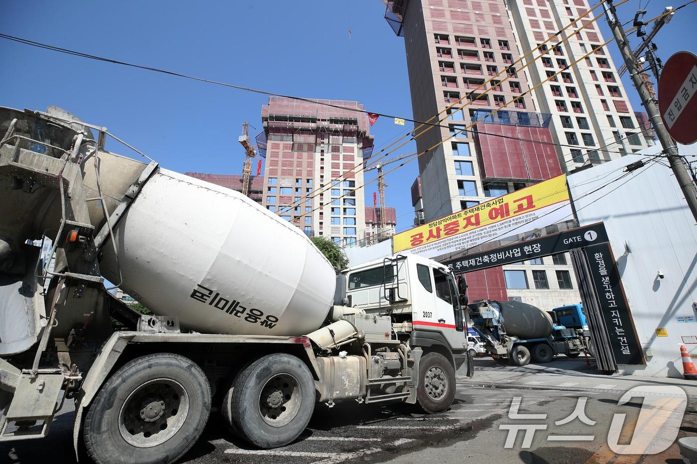 서울 아파트 공사현장.&#40;자료사진&#41;/뉴스1 ⓒ News1 오대일 기자