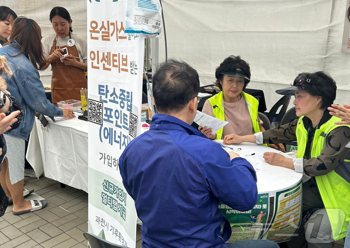 본문 이미지 - 탄소중립포인트 참여 독려.(과천시 제공)