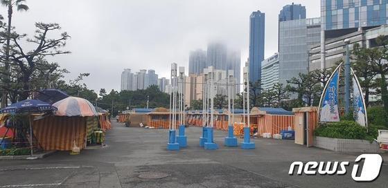 본문 이미지 - 포장마차촌 바다마을 전경(해운대구청 제공)