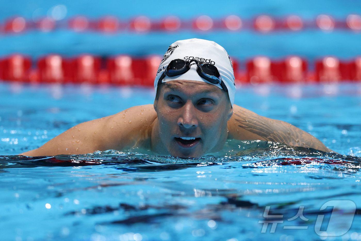 케일럽 드레슬이 2024 파리 올림픽 출전에 도전한다. ⓒ AFP=뉴스1