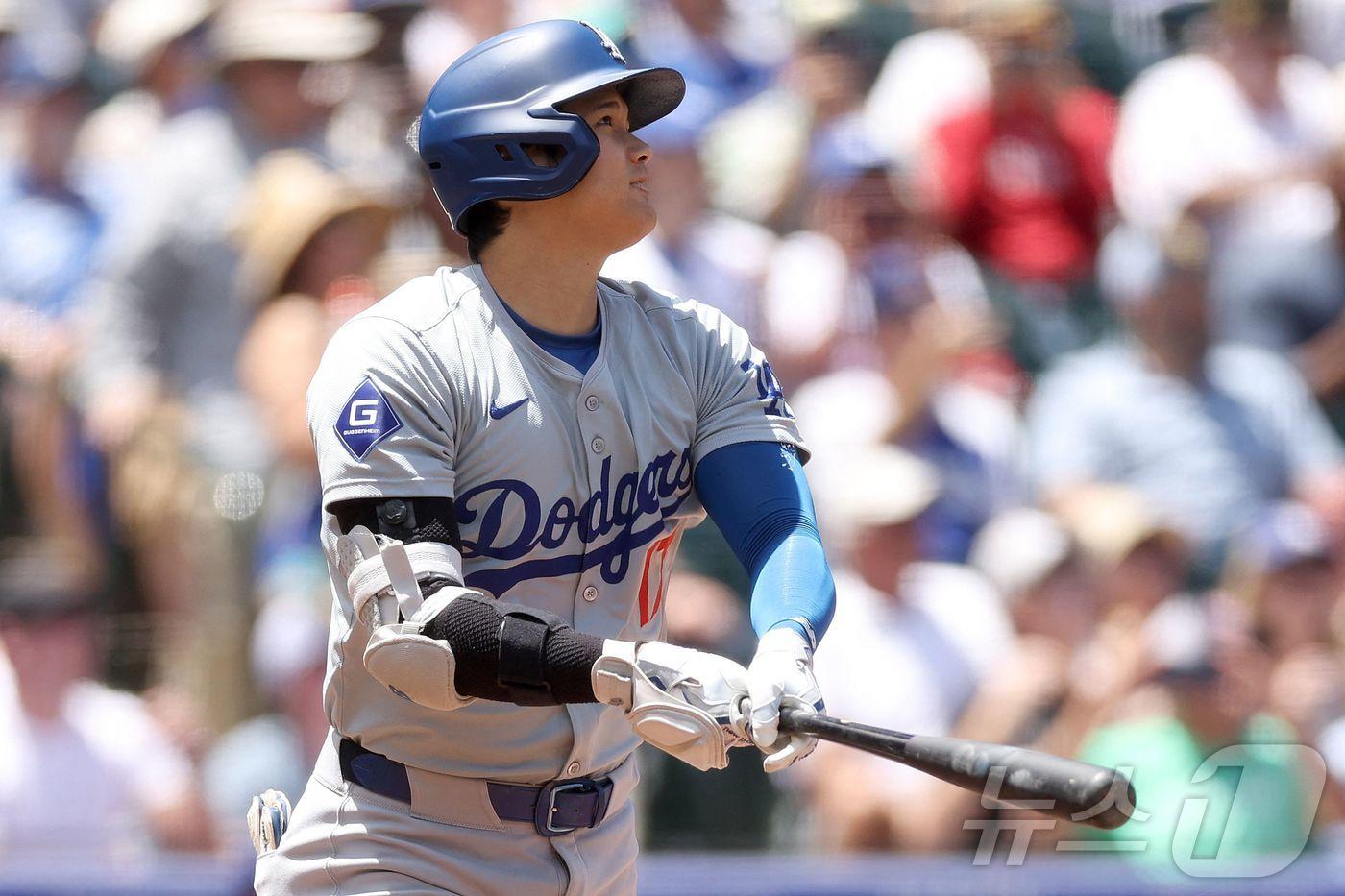 오타니 쇼헤이(LA 다저스)가 4년 연속 선발 지명타자로 올스타전 무대를 밟는다. ⓒ AFP=뉴스1
