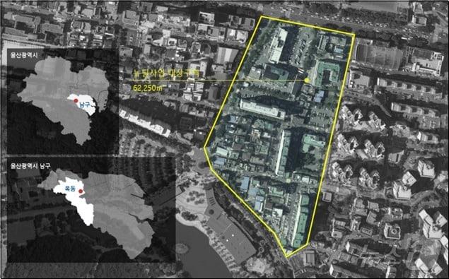 본문 이미지 - 울산 남구 옥동 공영주차장 조성사업 위치도. (울산시 제공)