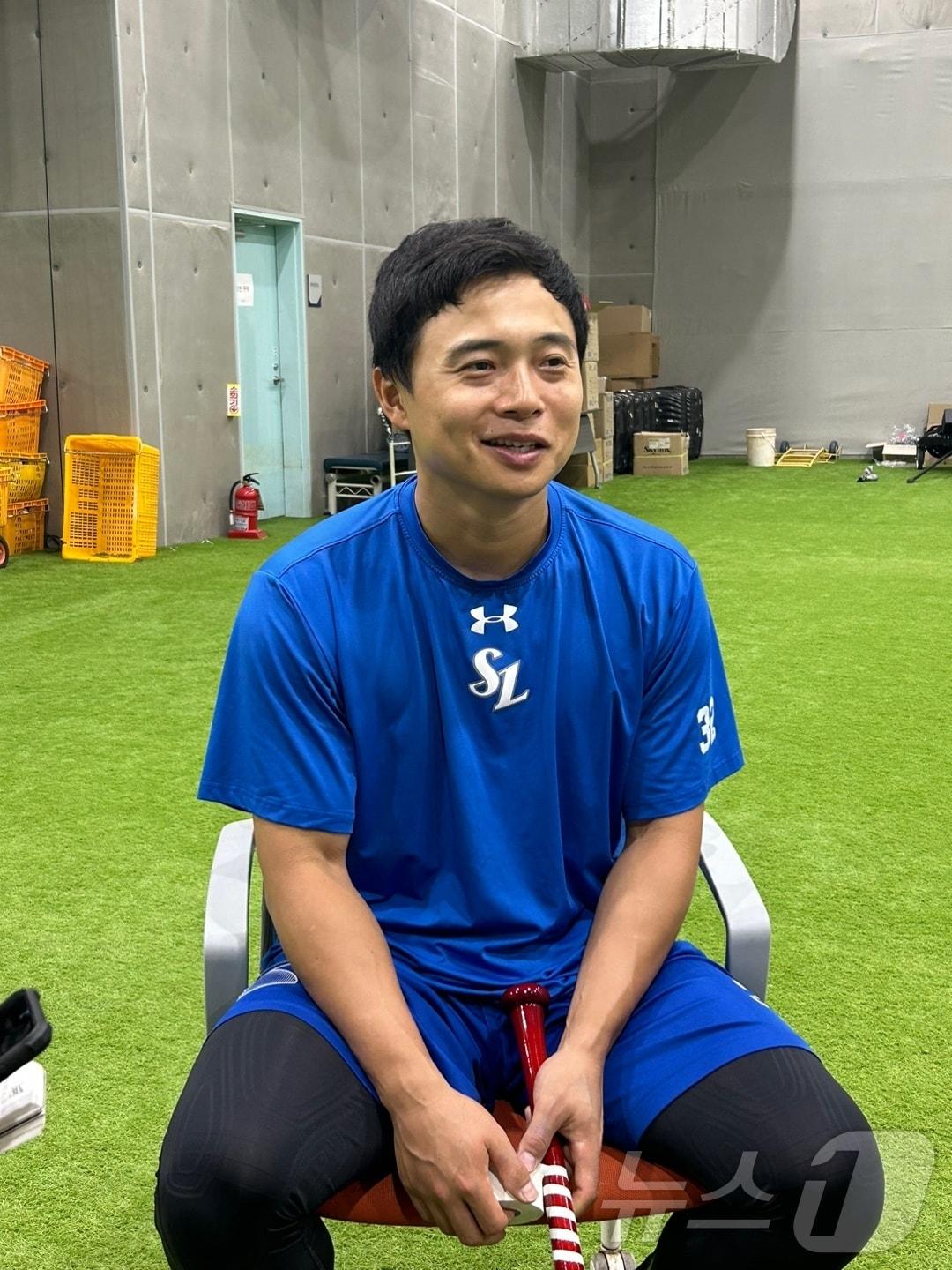 본문 이미지 -  20일 대구 삼성라이온즈파크에서 만난 삼성 외야수 김헌곤. ⓒ News1 문대현 기자