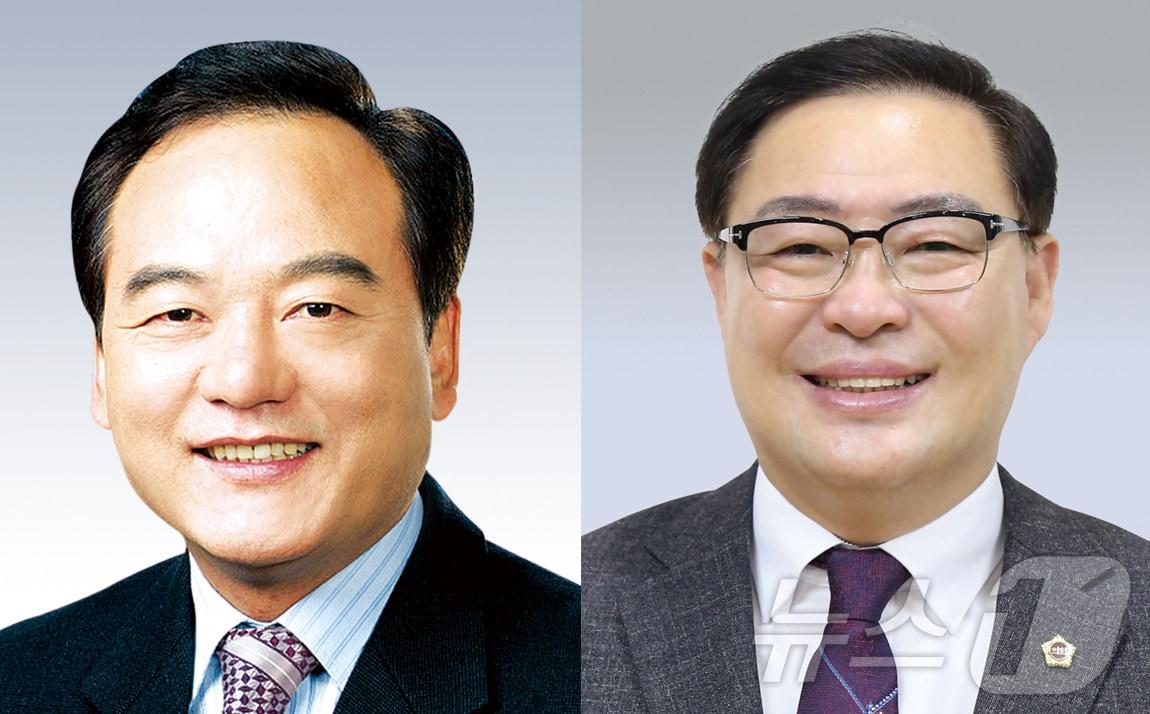 본문 이미지 - 대구시의회 9대 후반기 의장 선거에 나선 이만규(왼쪽), 김대현 시의원.(대구시의회 제공) 